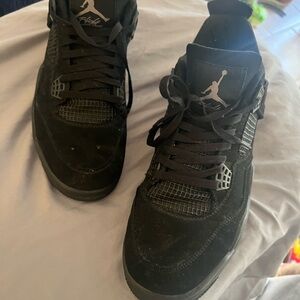 Jordan Men’s Black Suede Sneakers with White Jumpman